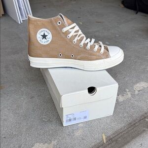 Kith x Converse High Top Sneakers - Tan with Cream Sole